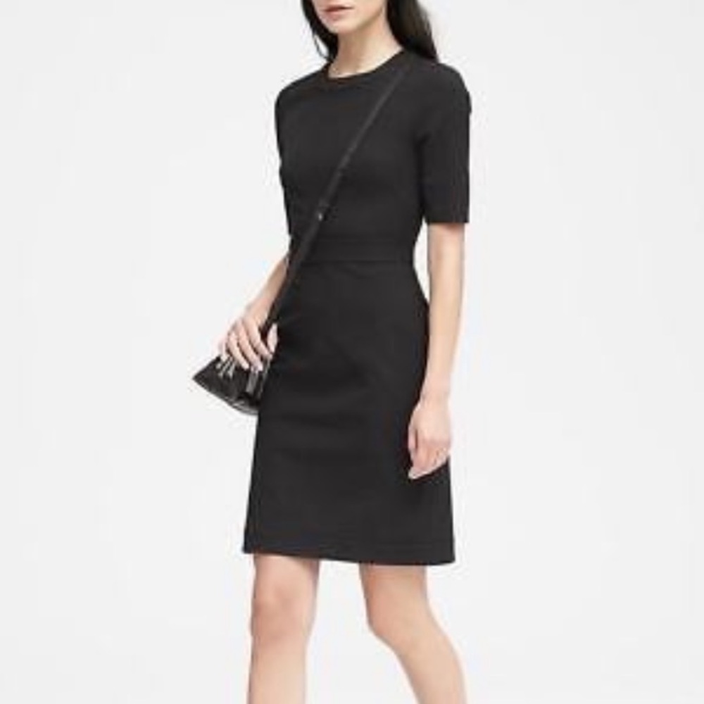 NWT- Banana Republic Black Sheath dress